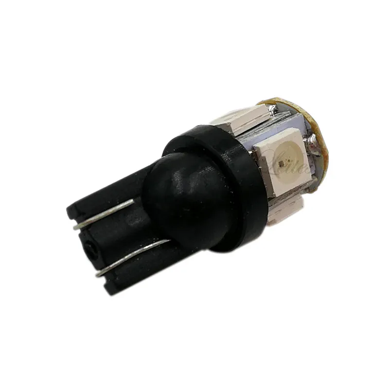 Leites 10pcs W5W RGB Changeable Colors 15 Mode led t10 RGB Width Lamp Signal Car Wedge Light Bulb T10 194 5050 RGB LED Light  (5)