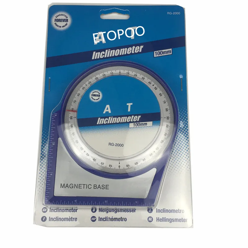 100mm Inclinometer protractor tilt/level Meter with magnetic base Roofing Scaffolding Angle Finder Level Gauge Measure
