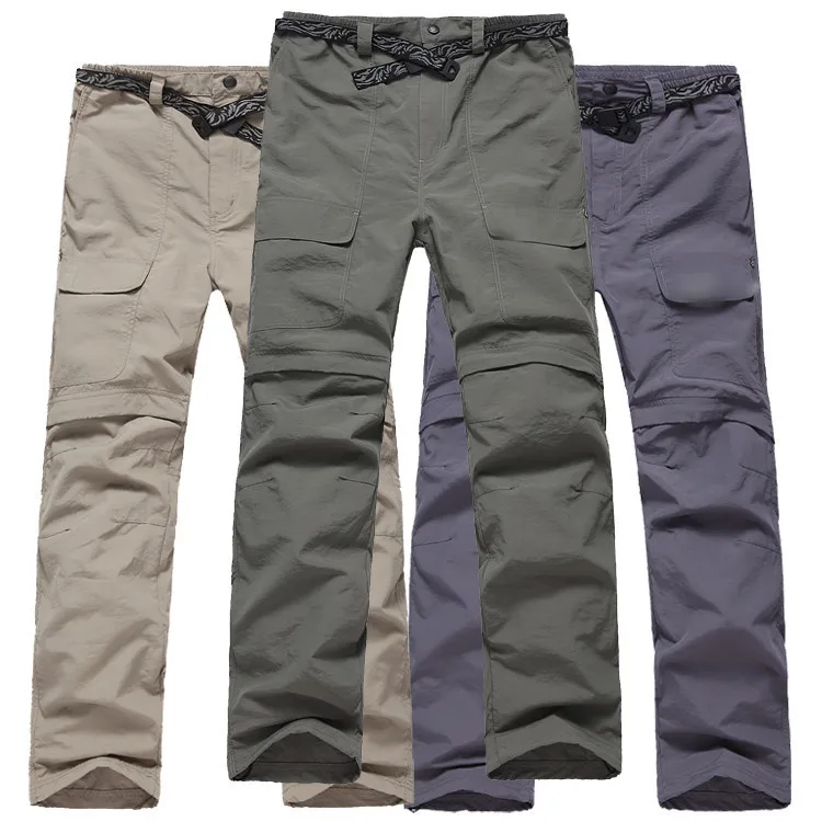

New Hot men's outdoor quick drying pants removable sport shorts pants for hiking camping fishing clambing clothes