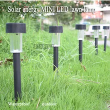 1 шт./лот, водонепроницаемый RGB белый Солнечный ламповый светильник, зарядка от солнечной энергии, светодиодная лампа для газона из нержавеющей стали для сада