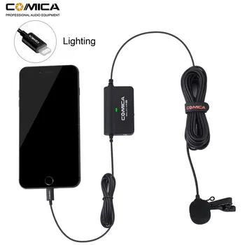 

Comica CVM-V05 MI Lavalier Lapel Microphone for iPhone 7 8 PLUS X XS XR Clip on Interview mic for Lighting Interface iPhones