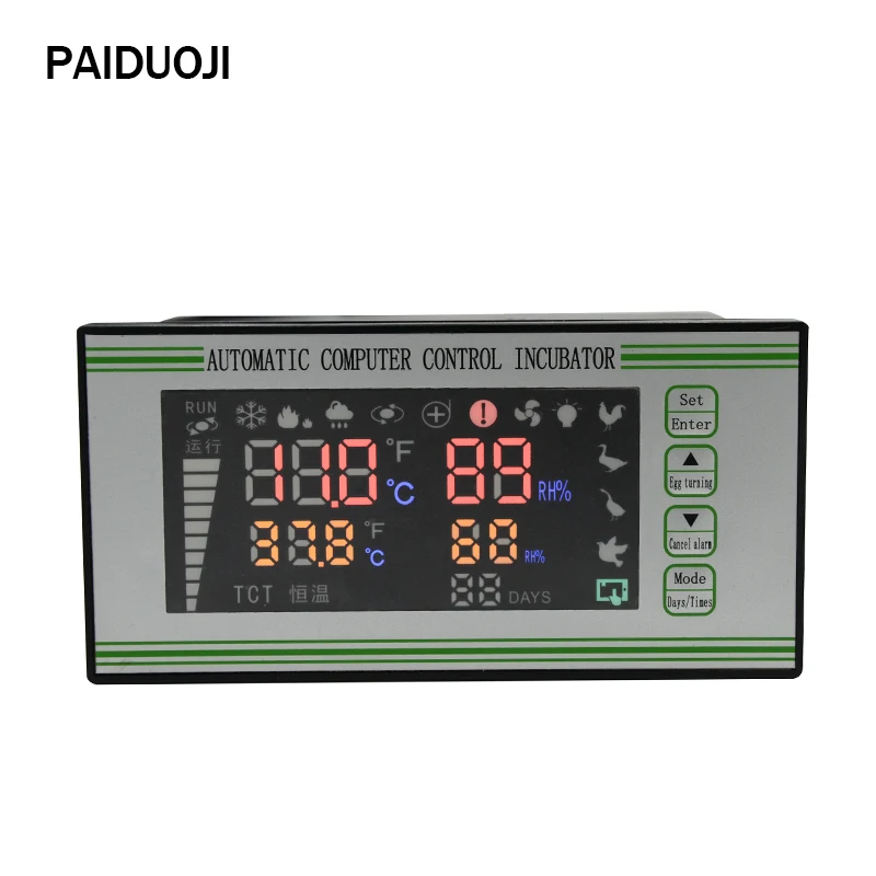PAIDUOJI XM-18S инкубатор Управление; термостата с датчиком влажности температуры полностью автоматический Управление с Температура влажности Сенсор зонд