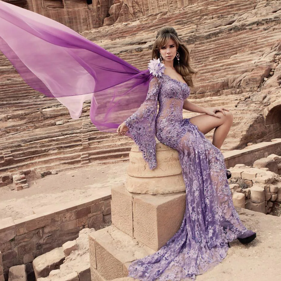 zuhair-murad-prom-dresses-purple-lace-appliques-beads-side-split-bell-long-sleeve-mermaid-eveing-gowns-illusion-square-neck