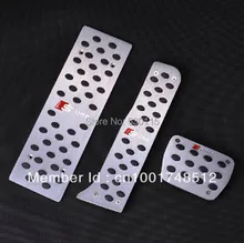 For Audi Q3 A3 TT AT Aluminum metal slip-resistant pedal, foot pedal, Pedal Set Sline Auto 3PCS/Set