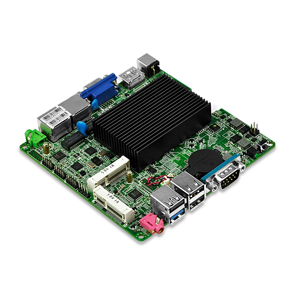 Fanless nano-itx board Q1800G2-P J1800 Dual core Dual Lan 4*COM DC 12V VGA Dual display DC 12*12 CM Win 7 Win 10 Linux WOL PXE