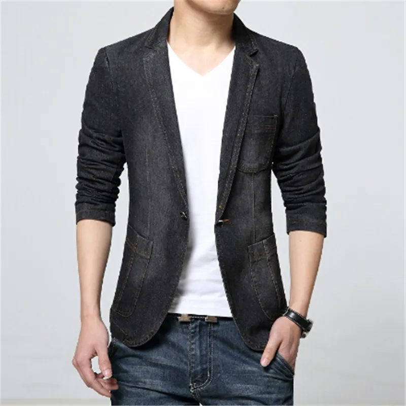 Popular Denim Blazer Men-Buy Cheap Denim Blazer Men lots from China ...