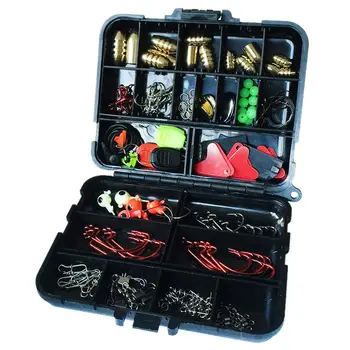 

128 pcs/boxes Fishing Accessories Hook Swivel Weight Fishing Sinker Stopper Connectors Sequins Curling Fishing Tackle Box