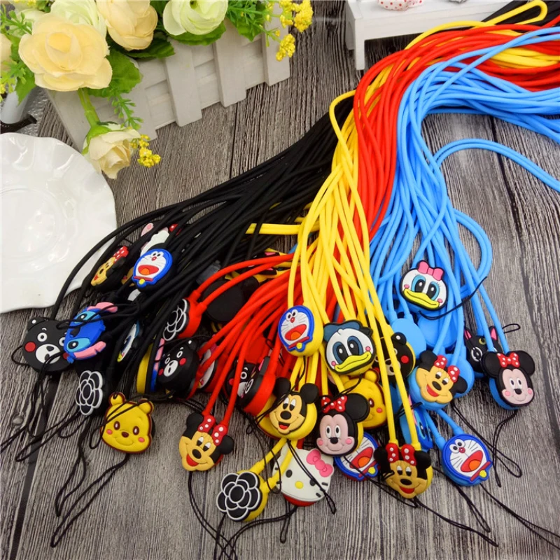 Cute Cartoon Flexible Strap Anti slip Soft Silicone Mobile Phone Straps