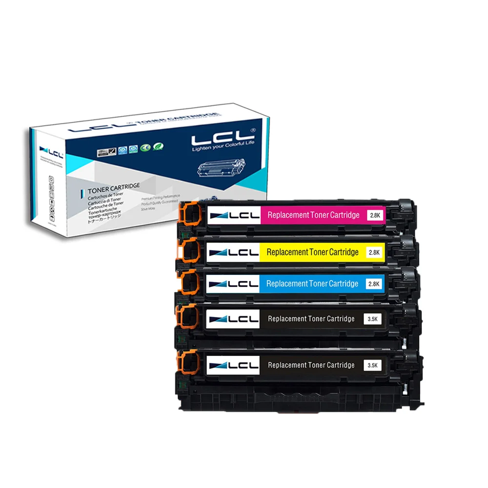 LCL 118 CRG118 (5 Pack Black Cyan Magenta Yellow) Toner Cartridge Compatible for Canon ICMF8350