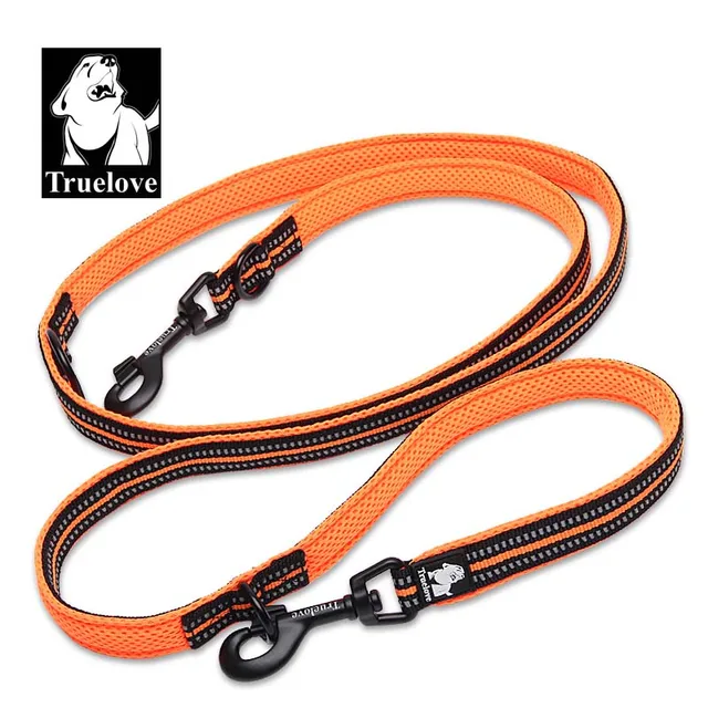 Truelove 7 In 1 Multi-Function Adjustable Dog Lead Hand Free Pet Training Leash Reflective Multi-Purpose Dog Leash Walk 2 Dogs 4