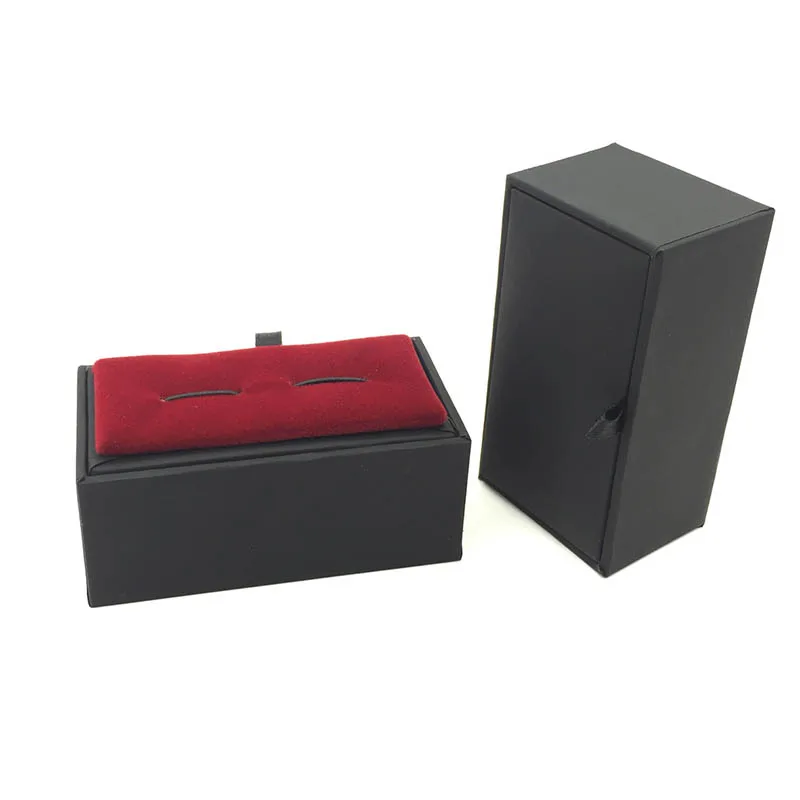 Красный запонки Показать случай как продажи комплект запонок Подарочные коробочки для мужчин модные ювелирные изделия упаковка и дисплей