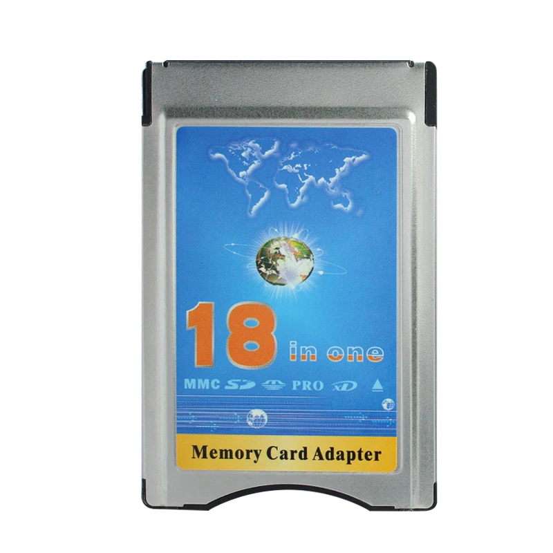 

18 in One MMC SD SDHC MS PRO XD Card Reader into PCMCIA Memory Card Adapter