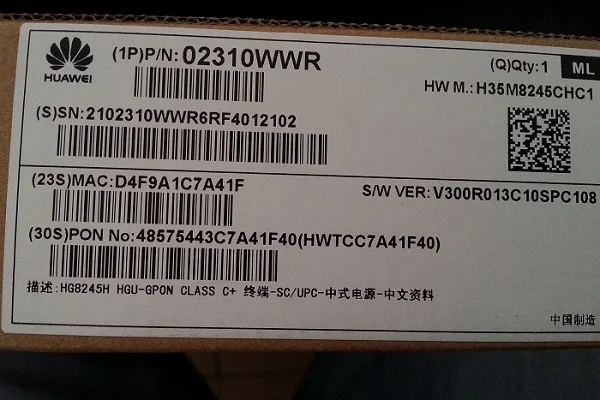 Оригинальный Huawei ону Echolife HG8245H Gpon оптическая сеть терминалов класс C + относятся к