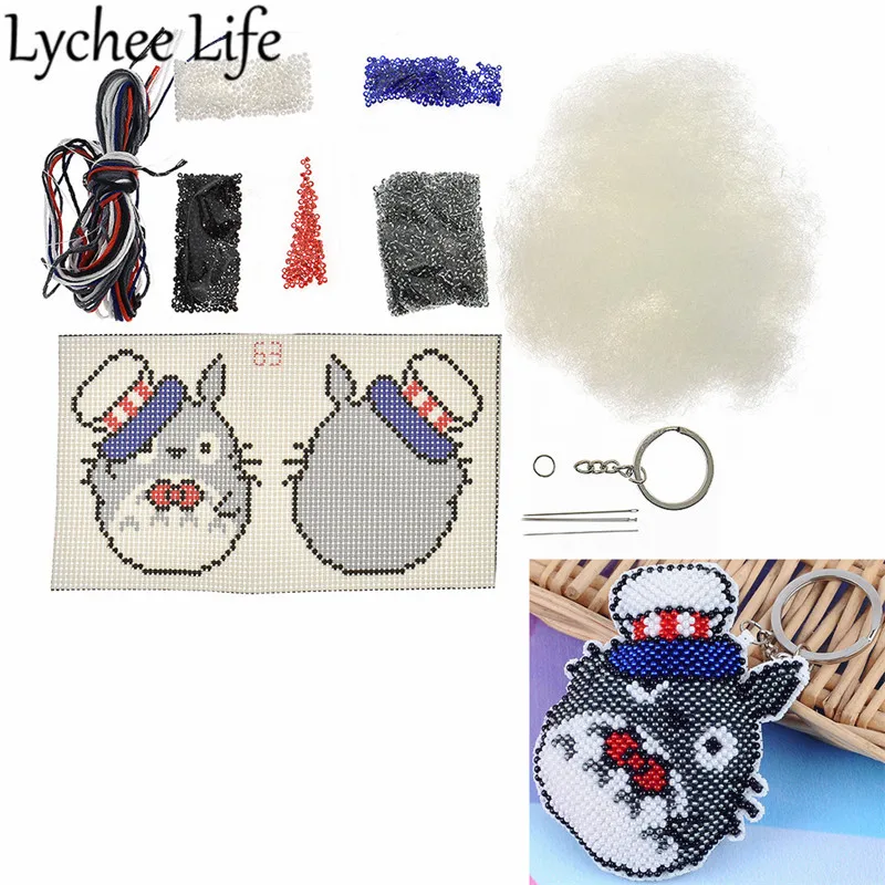Lychee Life Мультяшные бусины Набор для вышивки крестом милый в форме тороро бисерный