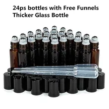 10 мл пустой Янтарный толстое стекло эфирное масло ролл на бутылки Флаконы бутылка с дезодорантом с металлическим роликовым шариком для ароматерапия с парфюмом