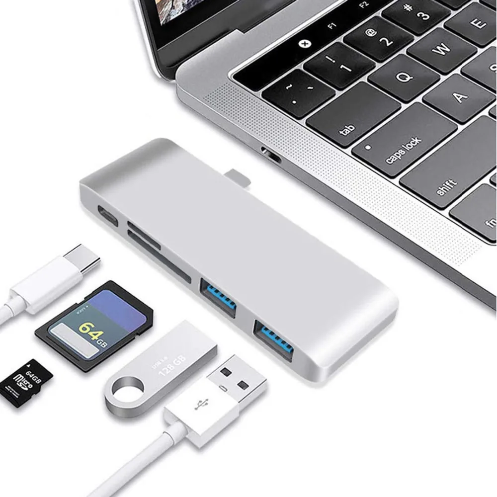 5 in 1 USB C HUB Type-c to 3.0/TYPE Hub + Micro USB/TF Card Reader Port for Macbook Air Pro | Электроника