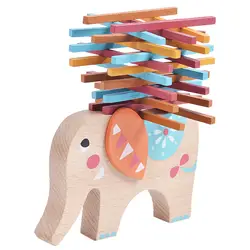 Детская новая образование Цвет слон Баланс Блок бук баланс игры слон животных наборный блок игрушки Монтессори подарок