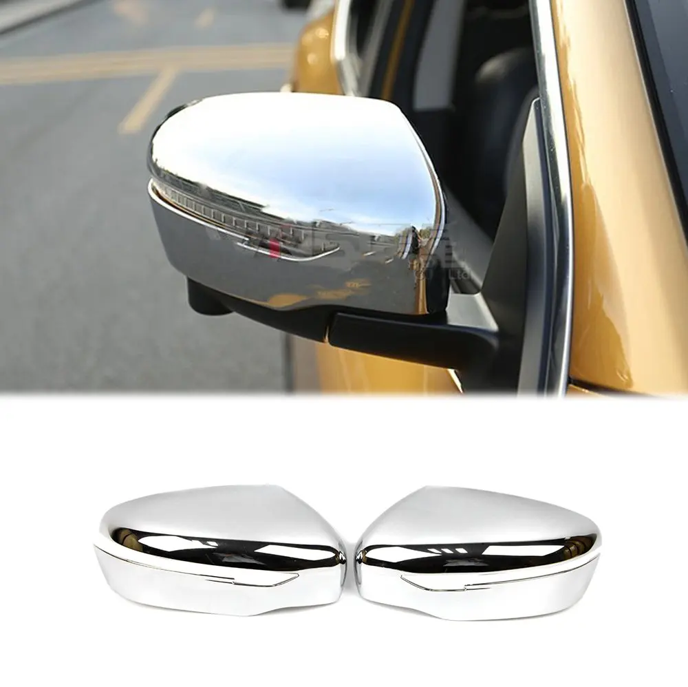 

For Nissan Navara NP300 D23 2015 2016 2017 2018 ABS Chrome Rearview Side Wing Mirror Cover Exterior Molding Trim