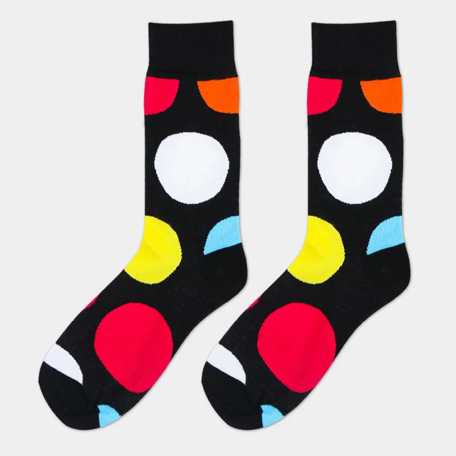 10 цветов, мужские носки в британском стиле, клетчатые calcetines, градиентные цвета, брендовые Элитные Длинные хлопковые носки для счастливых мужчин - Цвет: 8