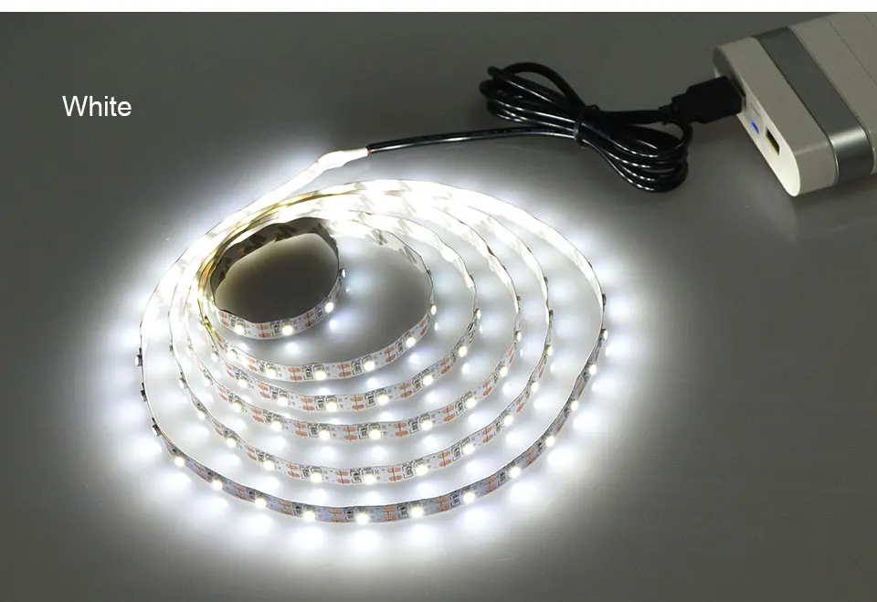 Светодиодная лента светильник USB 2835SMD DC5V гибкий RGB светодиодный светильник лента 1 м 2 м 3 м 4 м 5 м ТВ Настольный экран задний светильник Диодная лента декоративная