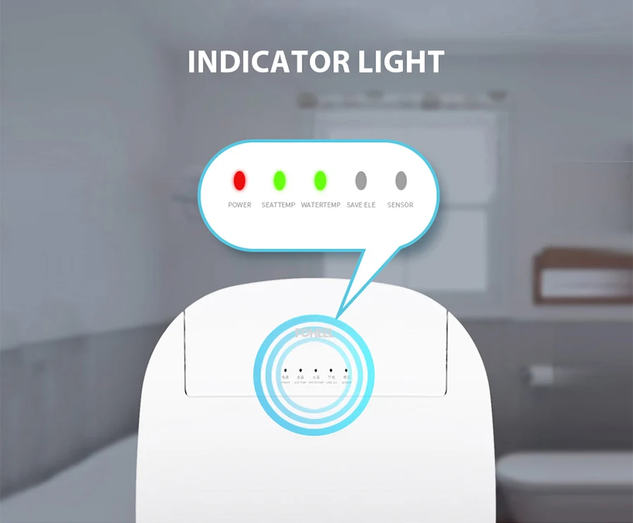 FOHEEL "умное" сиденье для унитаза, электрическое биде, Смарт-биде с подогревом, сиденье для унитаза, светодиодный светильник, унитаз, смарт-Чехлы для унитаза