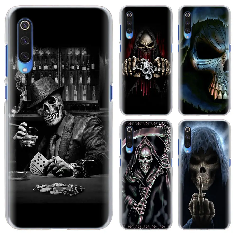 

Grim Reaper Skull Phone Case for Xiaomi Mi 9 8 Lite A1 A2 Lite Redmi 5 5A 6A Note 6 7 S2 Hard PC Phone Case Cover