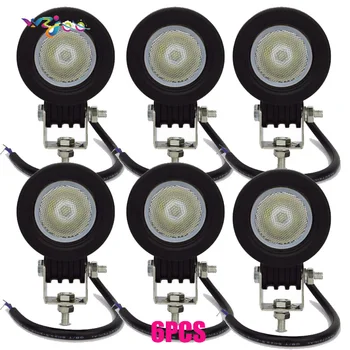 

WZJOO 6pcs 10W LED Work Light Offroad Car Auto Truck ATV Motorcycle Trailer 4WD Pickup 4X4 12V 24V Headlight Driving Fog Lamp