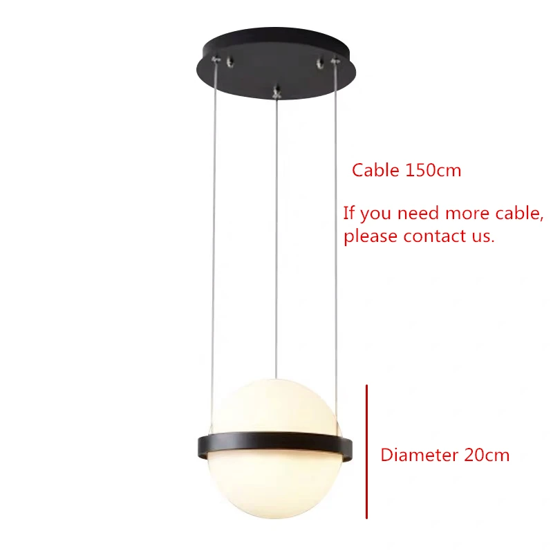 Современный подвесной светильник со стеклянным шаром и шнуром для гостиной, зала, подвесной светильник для офиса, бара, лестницы, подвесной светильник, светильники в скандинавском стиле
