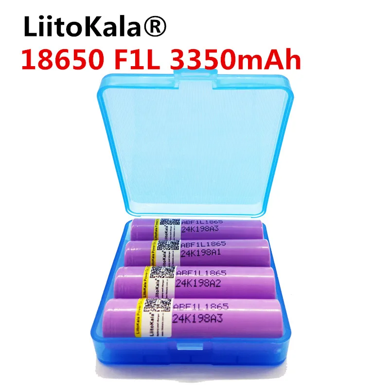 4 шт./лот liitokala новый оригинальный 3 6 В 18650 INR18650 F1L 3350 мАч 2 в отключается