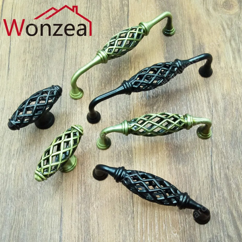 Black Vintage Antique Bronze Cabinet Handles Hollow Out Birdcage Handles Drawer Knobs Wardrobe Door Pullers Furniture Handle Black Vintage Antique Bronze Cabinet Handles Hollow Out Birdcage Handles Drawer Knobs Wardrobe Door Pullers Furniture Handle