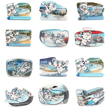 

12PCS Cute 3D Tiger Different Sport Game Resin Fridge Magnet Pyeong Chang 2018 Korea Travel Souvenir Brand New
