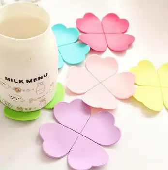 

Fashion Hot 3D Mixed Colors Flower Petal Shape Cup Coaster Tea Coffee Cup Mat Table Decor Durable Pretty Drink Accssary