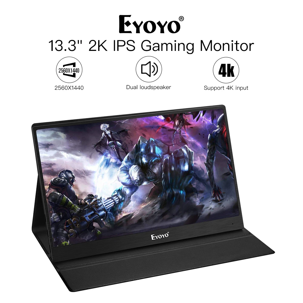 Eyoyo Raspberry PI EM13J 13 3 2540x1440 Portable PC Gaming Monitor IPS Game Screen 4K HDMI 1