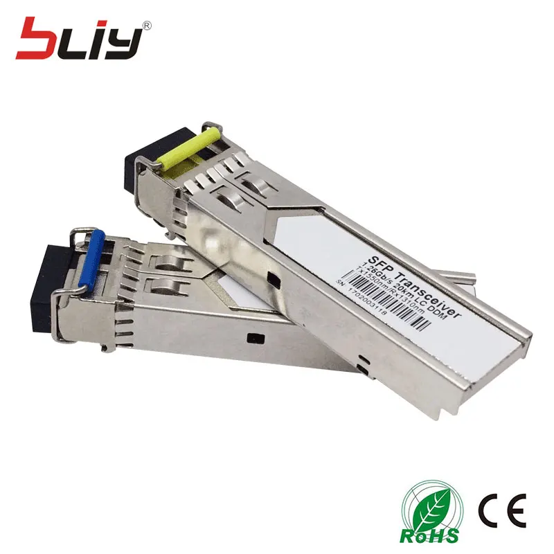 1 пара волоконно оптических sfp media converter 10/100/1000 м 1.25 г mini gbic lc 20 км wdm модуль одного
