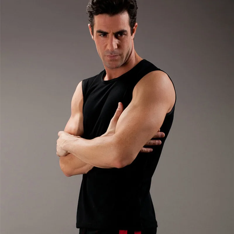 

New WJ men's tank top Sports and leisure speed dry polyester sold vest 5 colors size S/M/L/XL