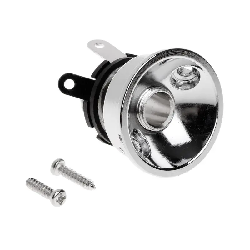 

for 6.35mm Plug Electrosocket TL Silver Electric Guitar Chrome Socket Jack Plate