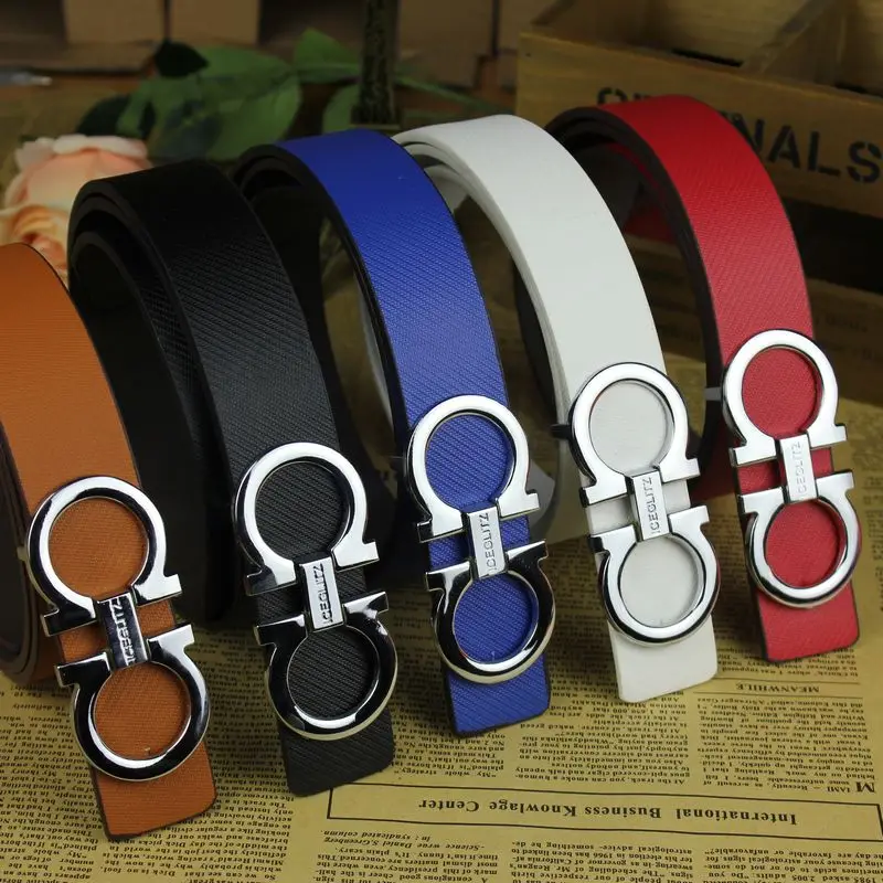 Silver Color Letter Buckle Men Belts Women Belts Male Waitst Strap Famous Brand Luxury Design ...