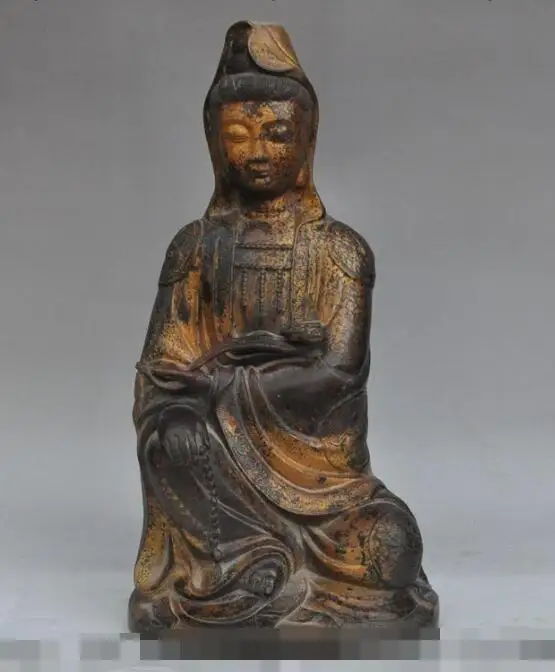 

S01709 china tibet buddhism bronze seat ruyi Kwan-Yin guanyin Bodhisattva Buddha statue (B0328)