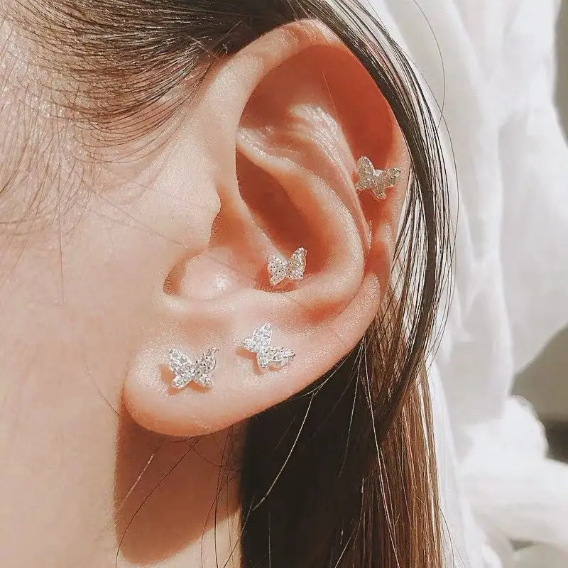 Дизайн модные ювелирные изделия элегантные маленькие Кристальные серьги на свадебную вечеринку для девушек подарок для женщин