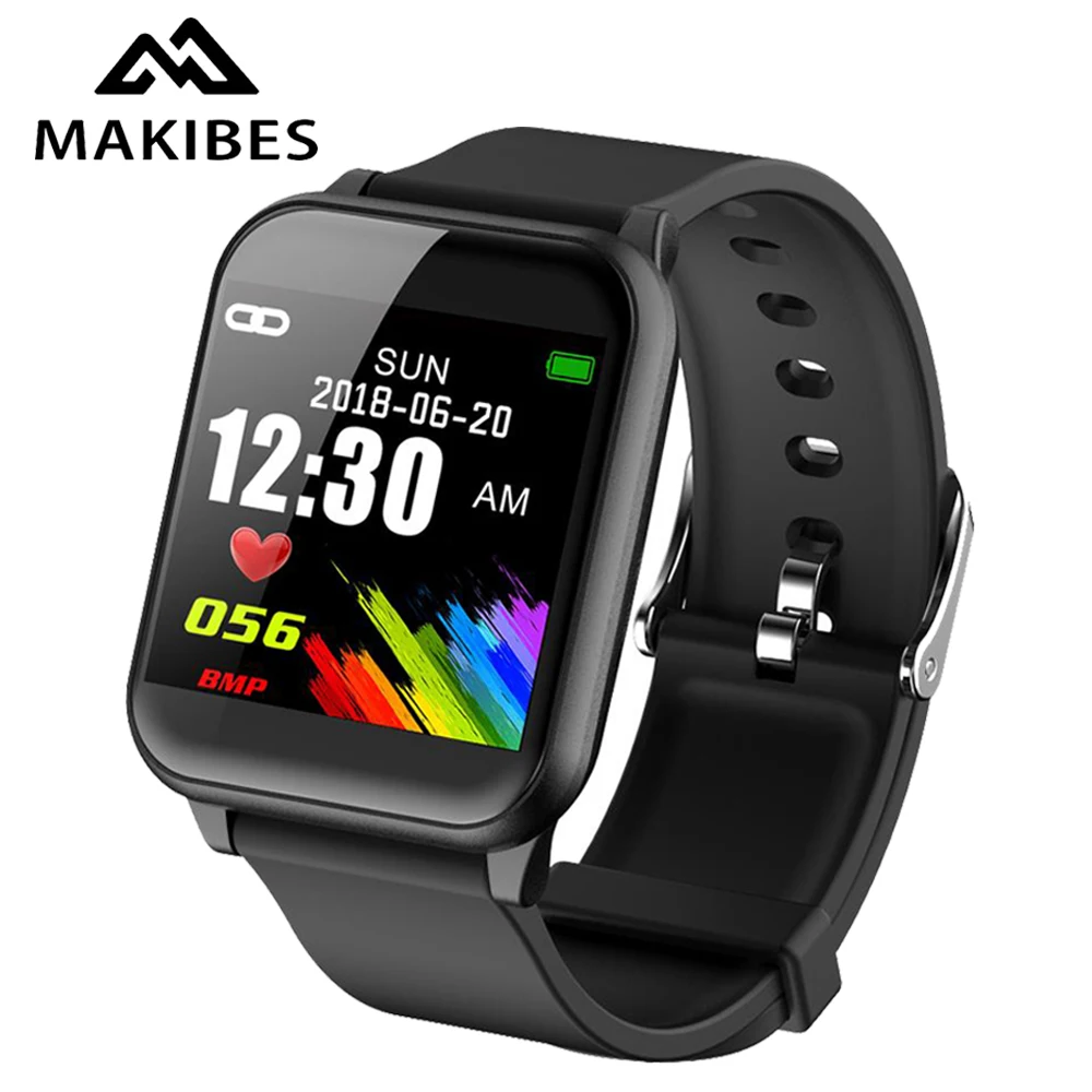 Смарт-браслет Makibes B02 1," ips стеклянный экран фитнес-трекер Браслет IP67 водонепроницаемый спортивный браслет для измерения артериального давления Смарт-часы