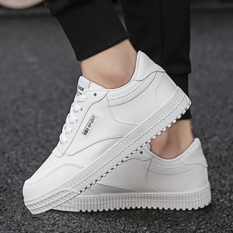 

PADEGAO 2019 Hot Sell Vulcanize Shoes Men Spring Autumn Lace-Up Fashion Casual Sneakers Men Male Footwear White Vulcanize Shoes