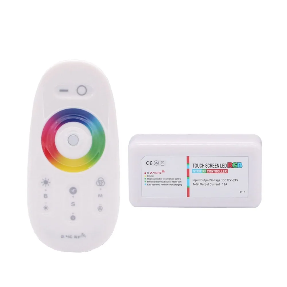 

DC12-24V 3Channels 18A RGB LED Controller 2.4G RF Touch Screen LED RGB Remote Controller For RGB LED Strip Light