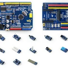 UNO PLUS посылка Улучшенная UNO R3 с бортовым MCU ATMEGA328P-AU, поставляется с различными модулями датчиков
