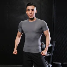 Спортивная футболка мужские топы футболки для бега Мужская для спортзала Футболка спортивная одежда для фитнеса быстросохнущая одежда Camiseta бегущий хомбр