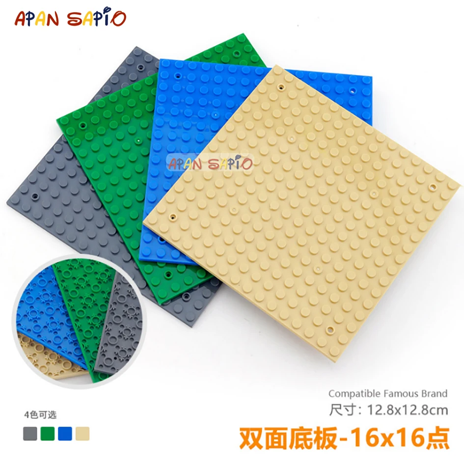 DIY Blocks Building Bricks Baseplates 16x16 Dots Educational Assemblage Construction Toys for Children Compatible With Brands - 2