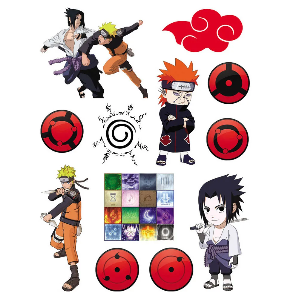 Naruto Waterproof Temporary Tattoos Stickers Individual Stickers For Body Body Art Transfer Fake