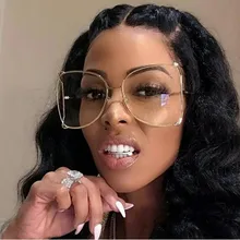 Для женщин модные ювелирные изделия из золота, очки с оправой женские Брендовые очки с прозрачными стеклами уникальный оправа для очков, Женские Половина круглые очки UV400