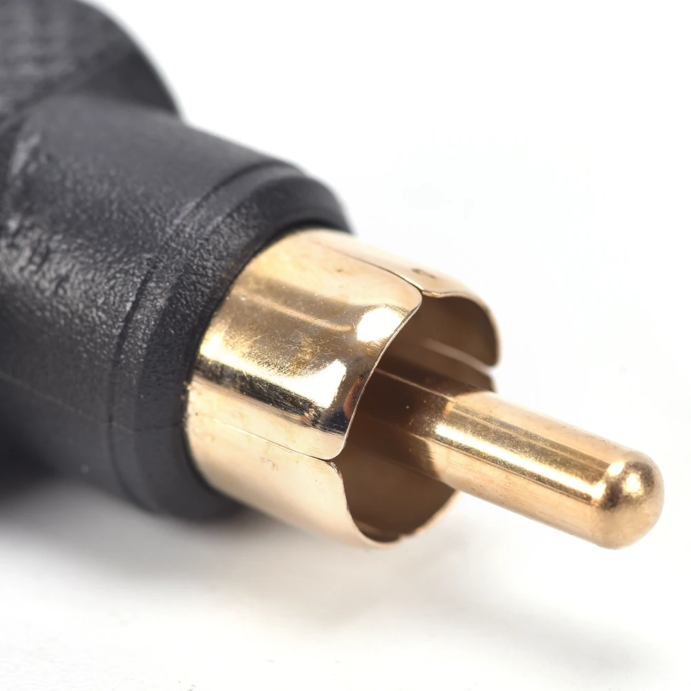 1 шт. 90 градусов RCA прямоугольный Разъем адаптеры штекер гнездо M/F угловой аудио