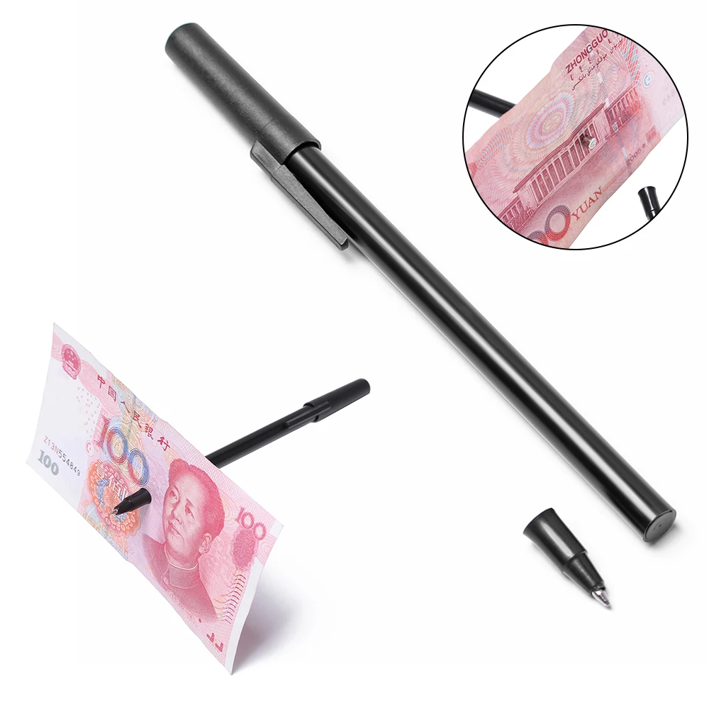 

1PC Funny toy Magnet Trick Magic Pen Penetration Pen Through Paper Dollar Money Stage Close Up Party Game Magic Tool