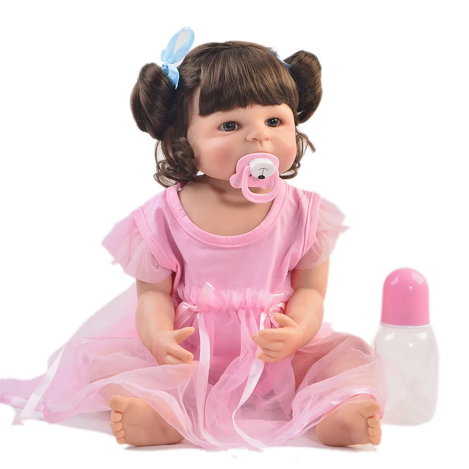 

New Arrival 22 inch Boneca Reborn 55 cm Realistic Full Silicone Vinyl Silicone Reborn Baby Dolls Newborn Truly Kids Playmates